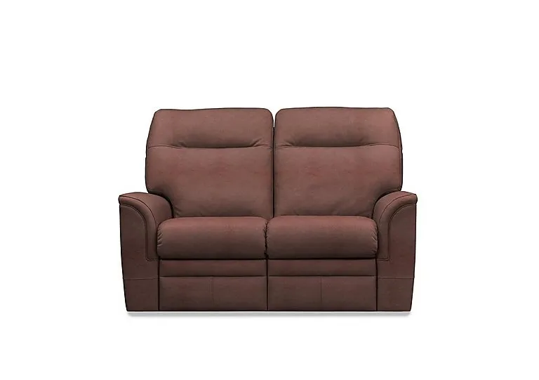 Hudson 23 Leather 2 Seater Recliner Sofa with Headrests and Power Lumbar - Revolution Chocolate