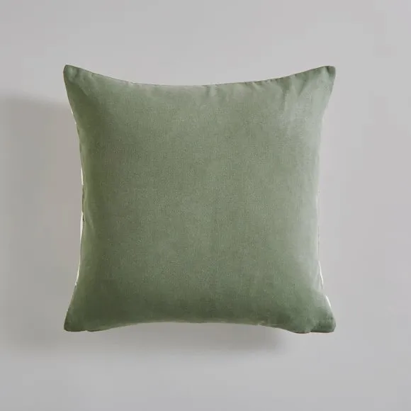 Crewelwork Leaf Square Cushion Cover 4
