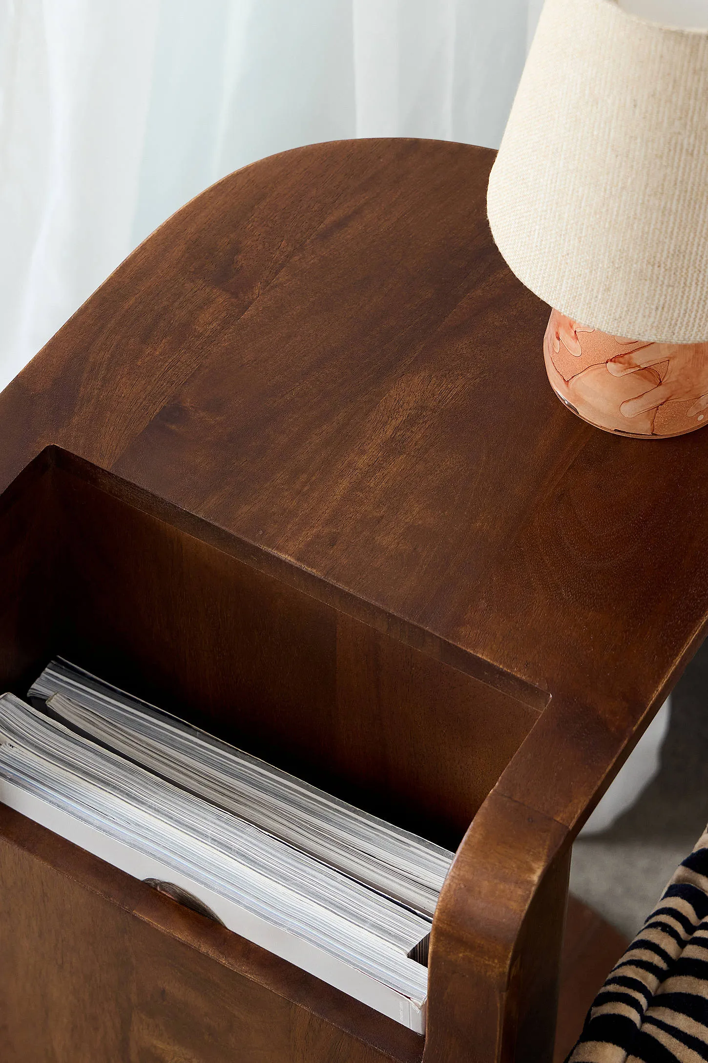 Alba Storage Side Table - Brown 4