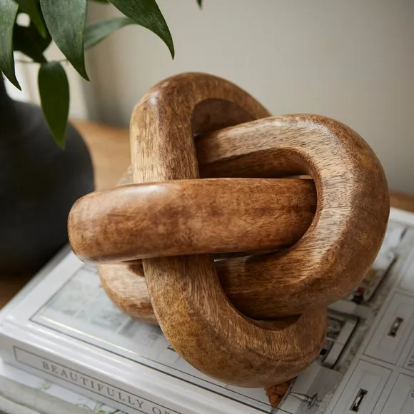 Chunky Knot Mango Wood Ornament 2