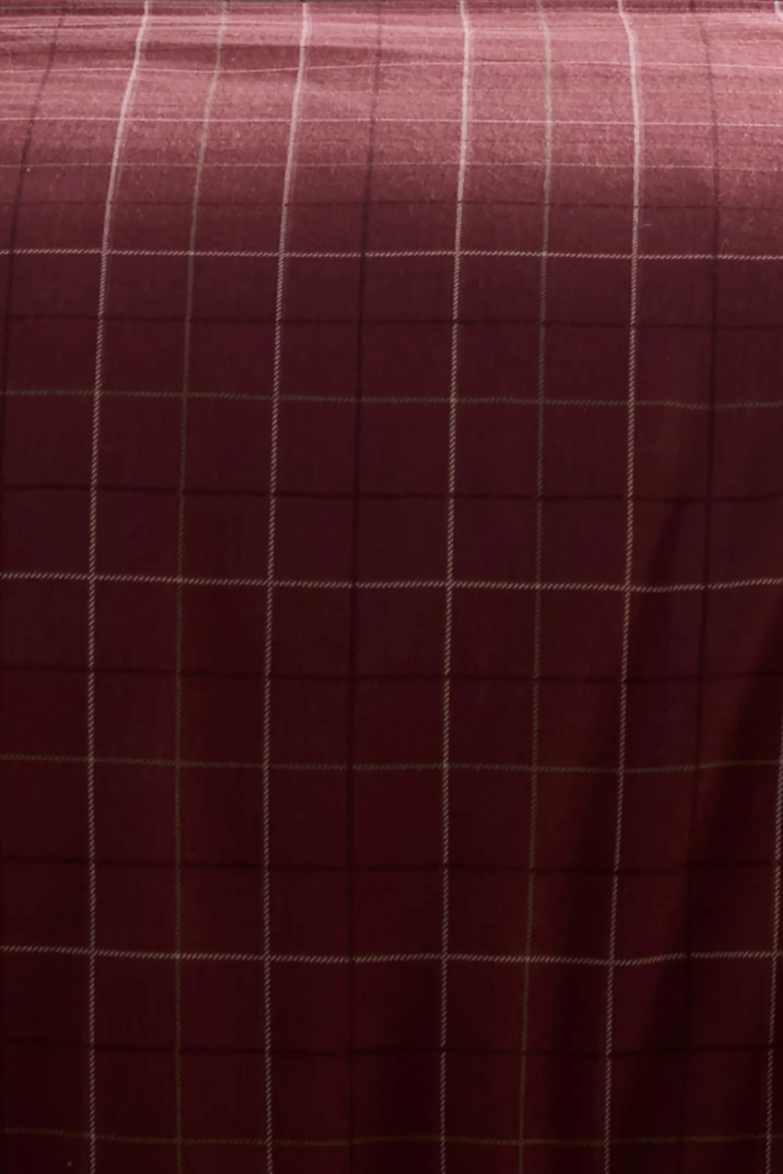 Dreams & Drapes 'Wynn' Check Print Brushed Cotton Duvet Cover Set in Burgundy 3