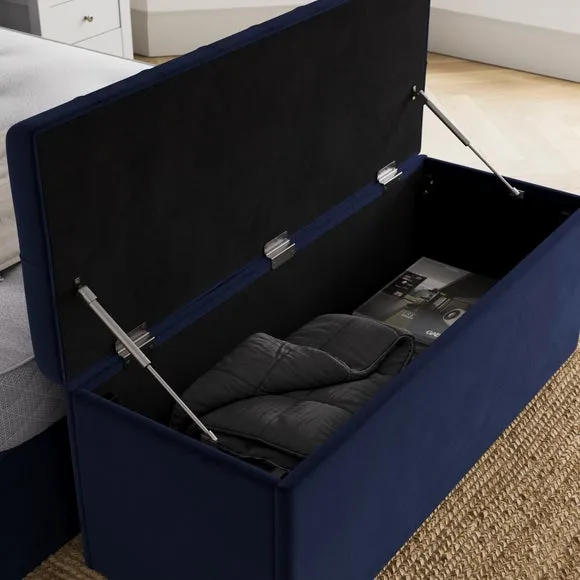 Emberly Velvet End of Bed Storage Ottoman 3