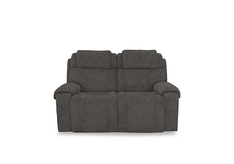 Hollywood Fabric 2 Seater Power Recliner Sofa with Power Headrests and Storage Arms - Dark Grey