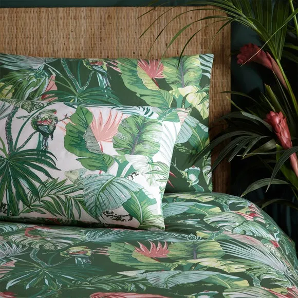 Furn. Amazonia Jade Floral Reversible Duvet Cover and Pillowcase Set 2