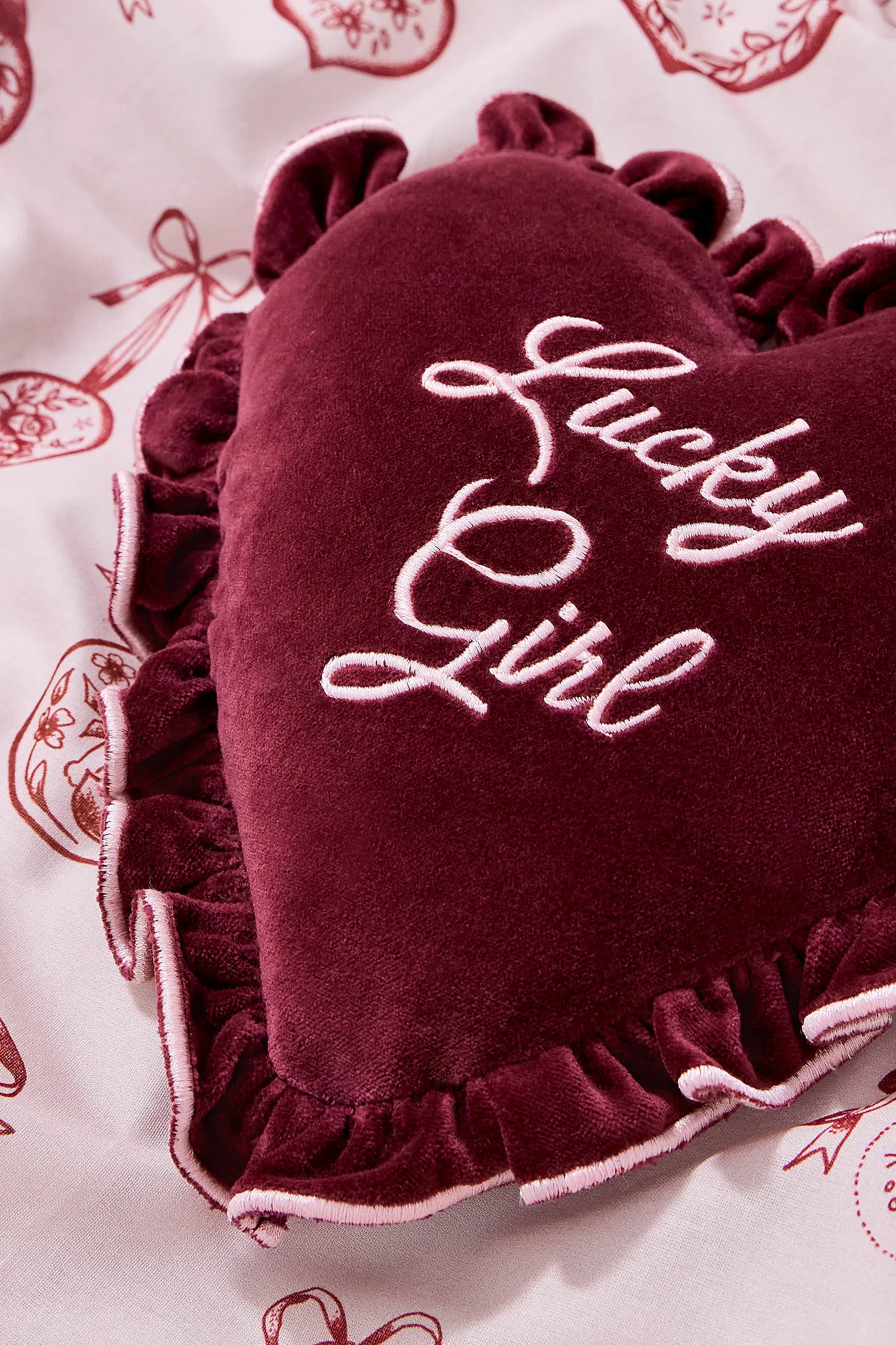 Lucky Girl Heart Mini Cushion ALL 2