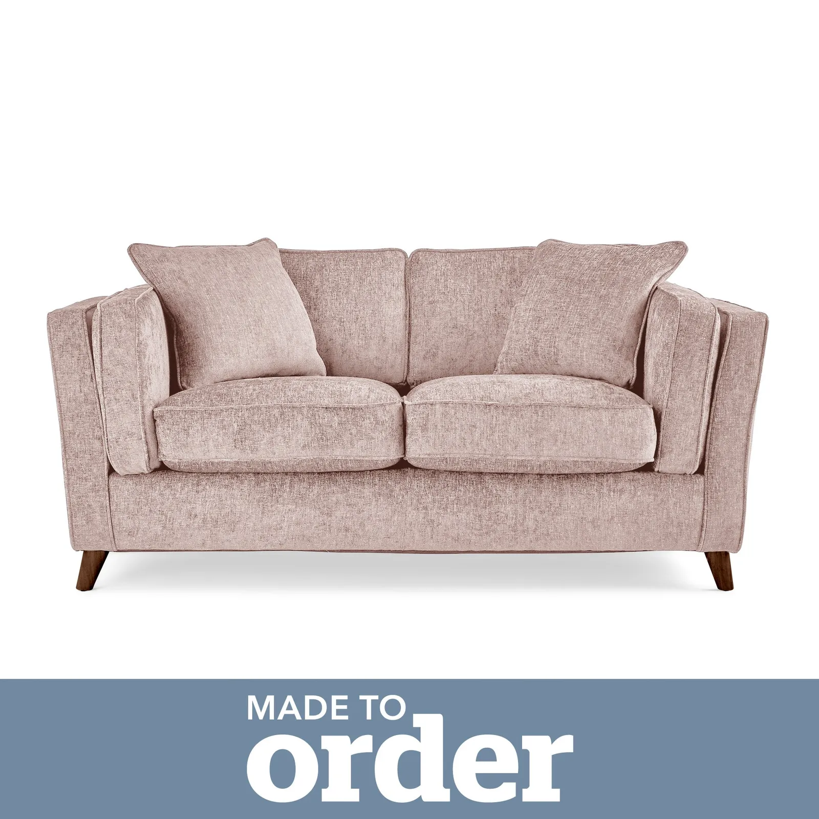 Arabella 2 Seater Sofa Luxury Chenille Premium Chenille Rosewood