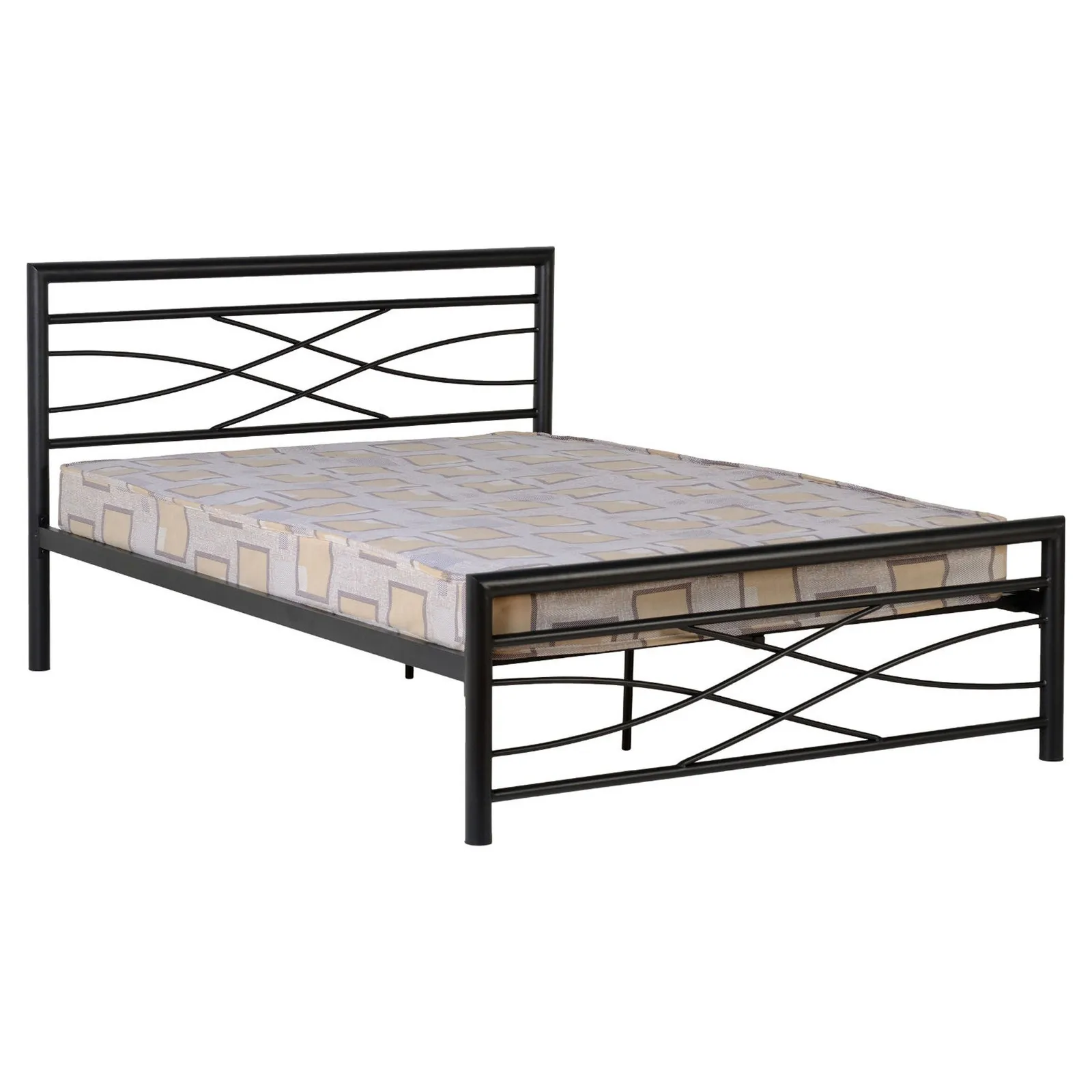 Kelly Black Metal Bed Frame Black