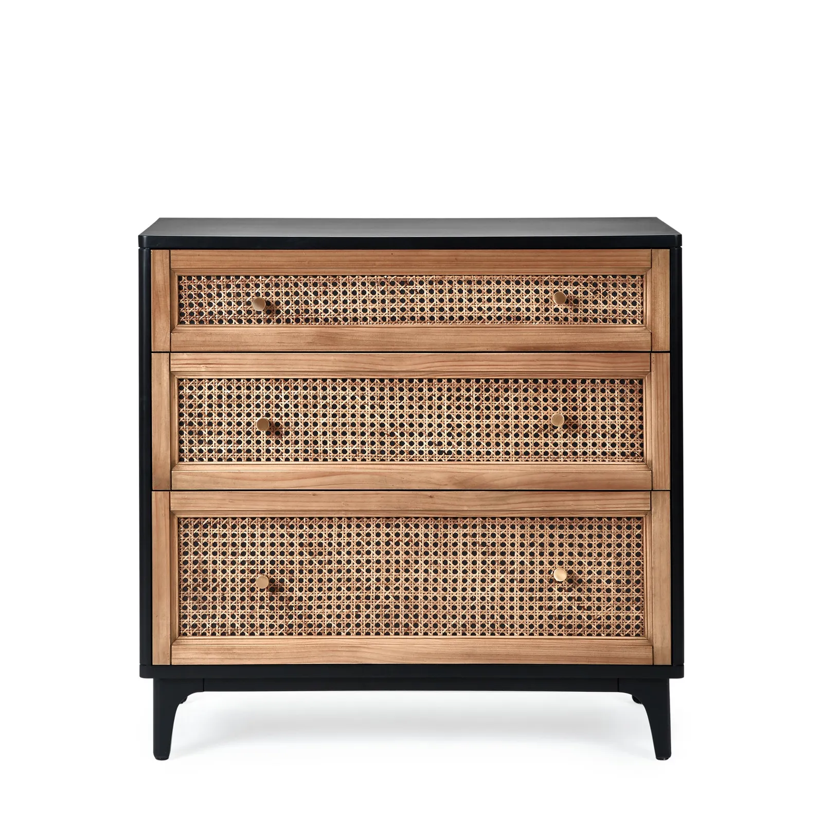 Franco 3 Drawer Chest Black and Brown