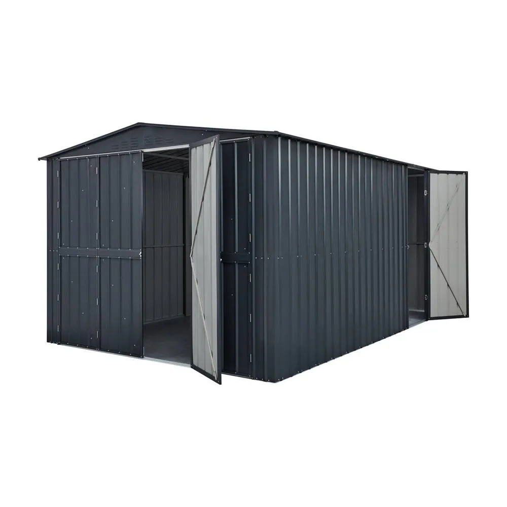 Mercia 10 x 15 Feet Globel Dual Door Workshop Garage - Steel/Metal - Grey 3