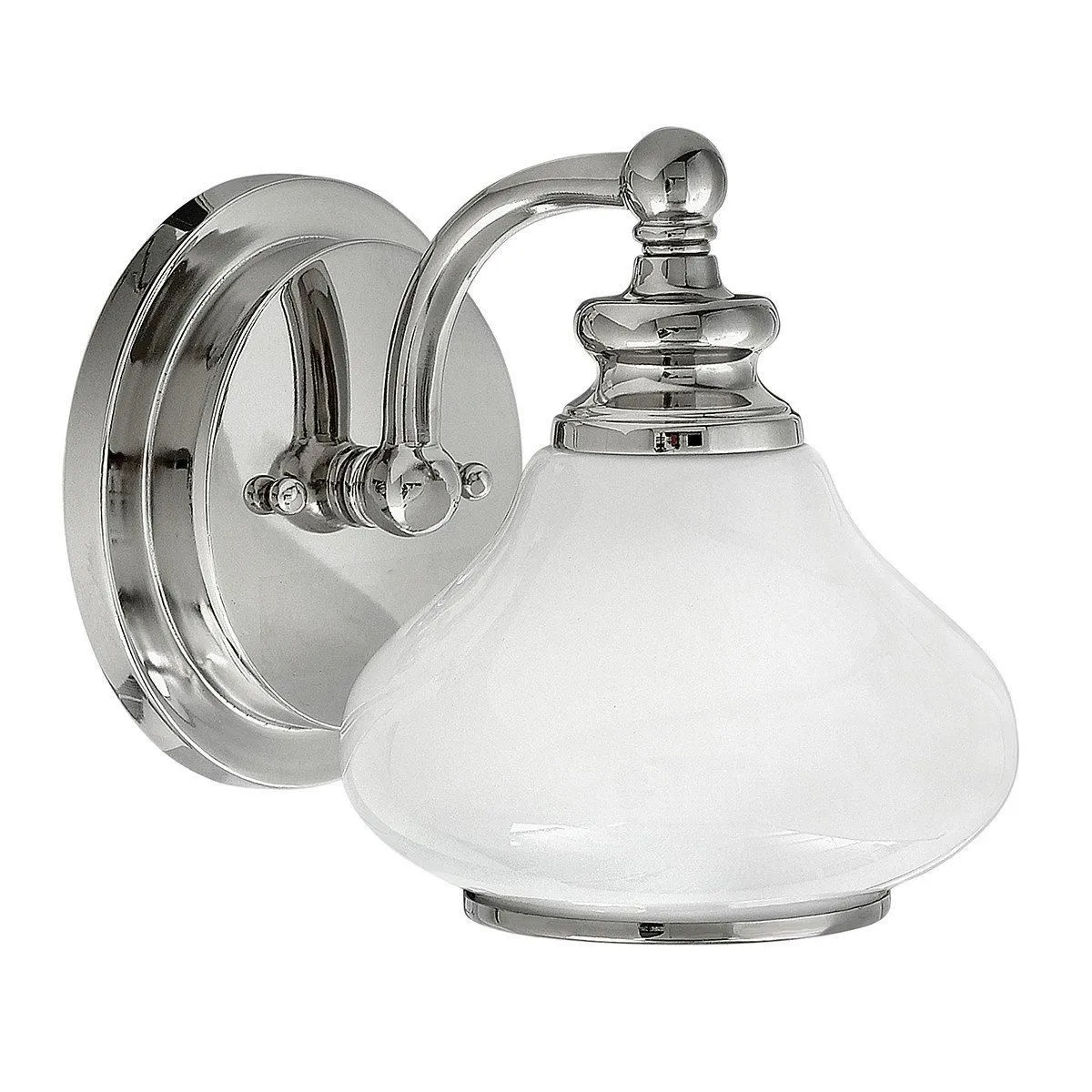 Netlighting Ainsley 1 Light Indoor Wall Light Polished Chrome IP44 G9 in Grey