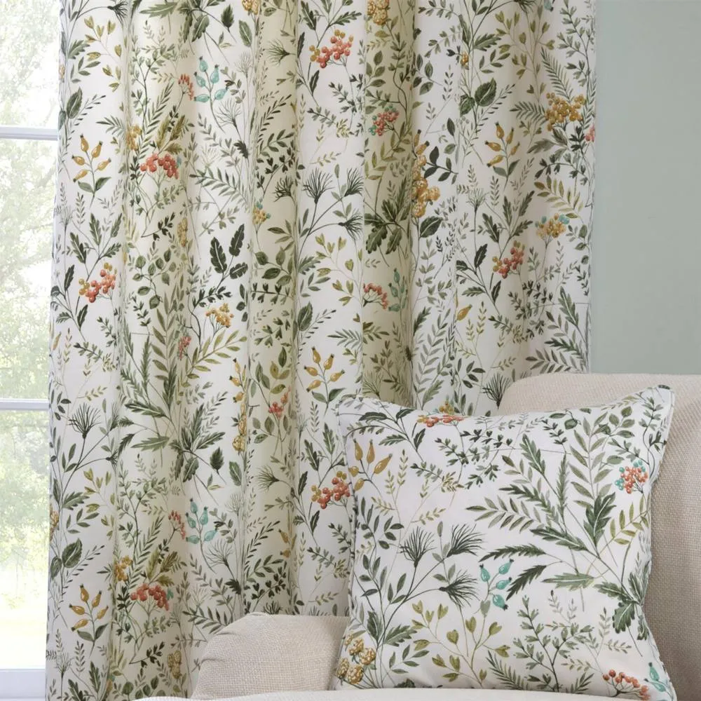 Sundour Cleo Pencil Pleat Headed Ready Made Curtains in Green 5