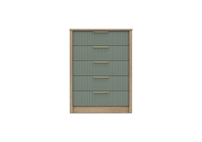 Chelsea 5 Drawer Chest with Gold Handles