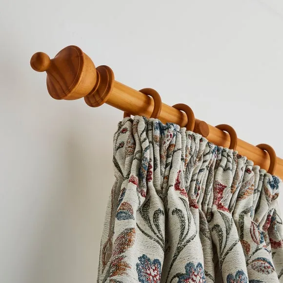 Sherwood Urn Wood Curtain Pole 2