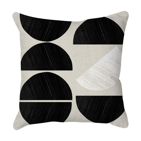 Cut Out Moon Square Cushion Cover 3