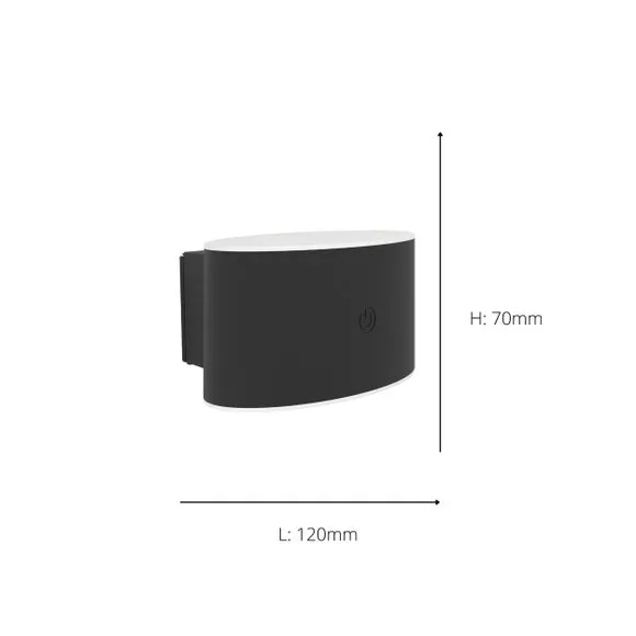 EGLO Valgiano Rechargeable Touch Dimmable LED Outdoor Wall Light 3