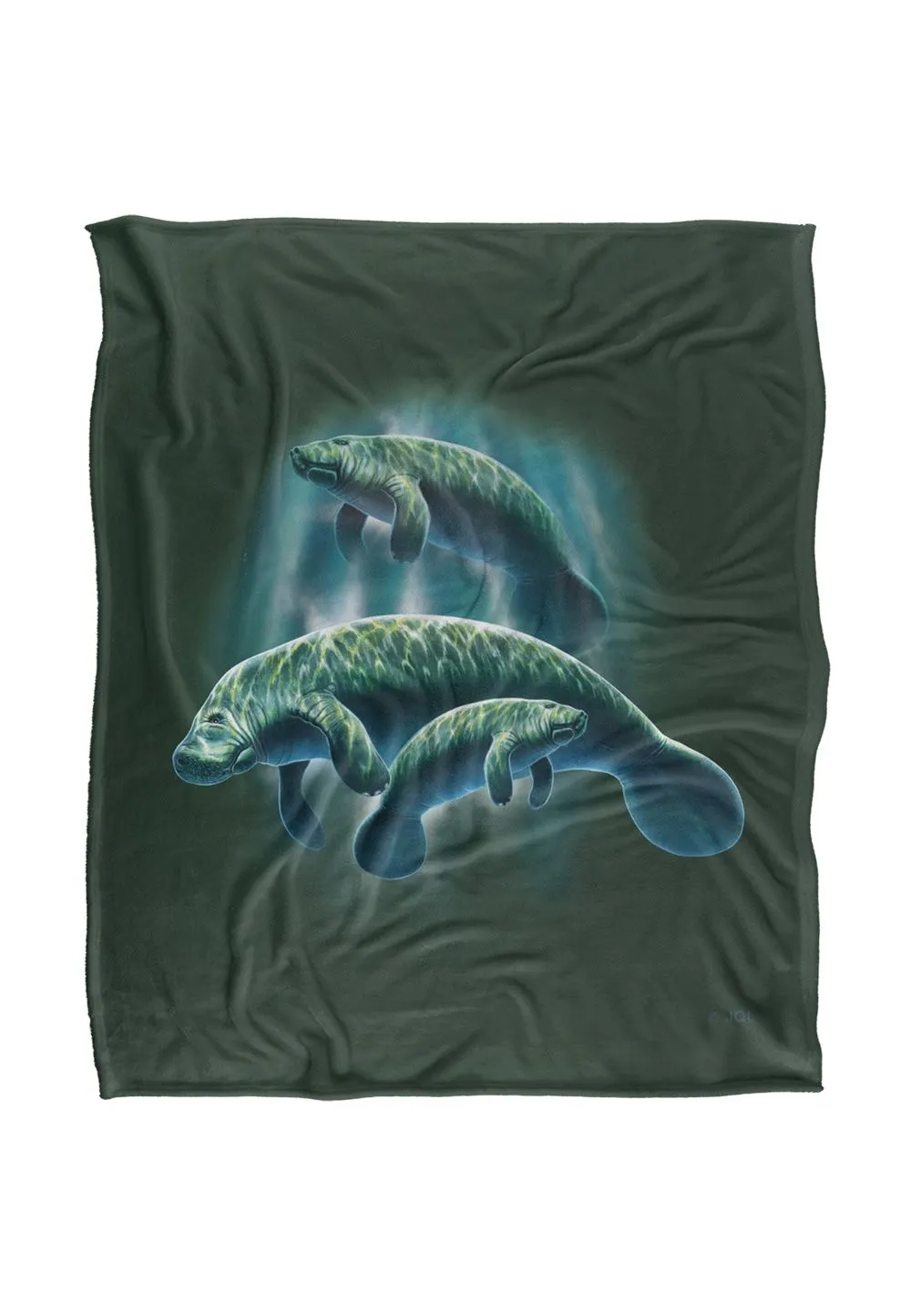 JQ Licensing Manatees Silky Touch Super Soft Throw Blanket 152 X 127 cm in White