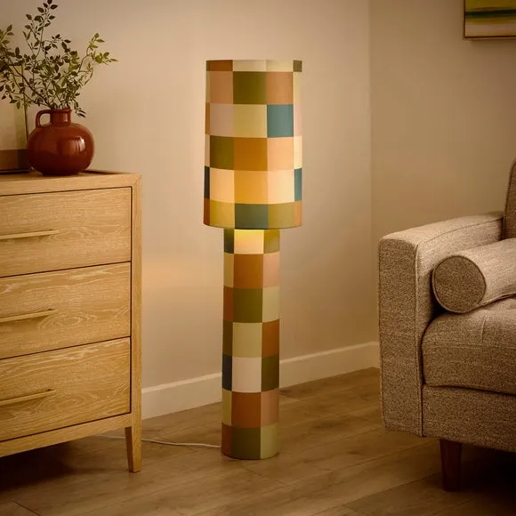 Clara Patchwork Fabric Floor Lamp 2