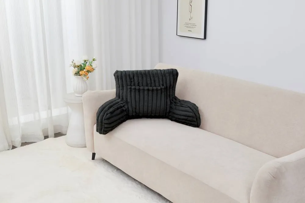 GAVENO CAVAILIA Super Comfy Ribbed Warm Cuddle Cushion in Black 4