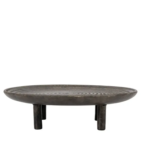 Cedar & Sage Sgraffito Footed Decorative Tray 3
