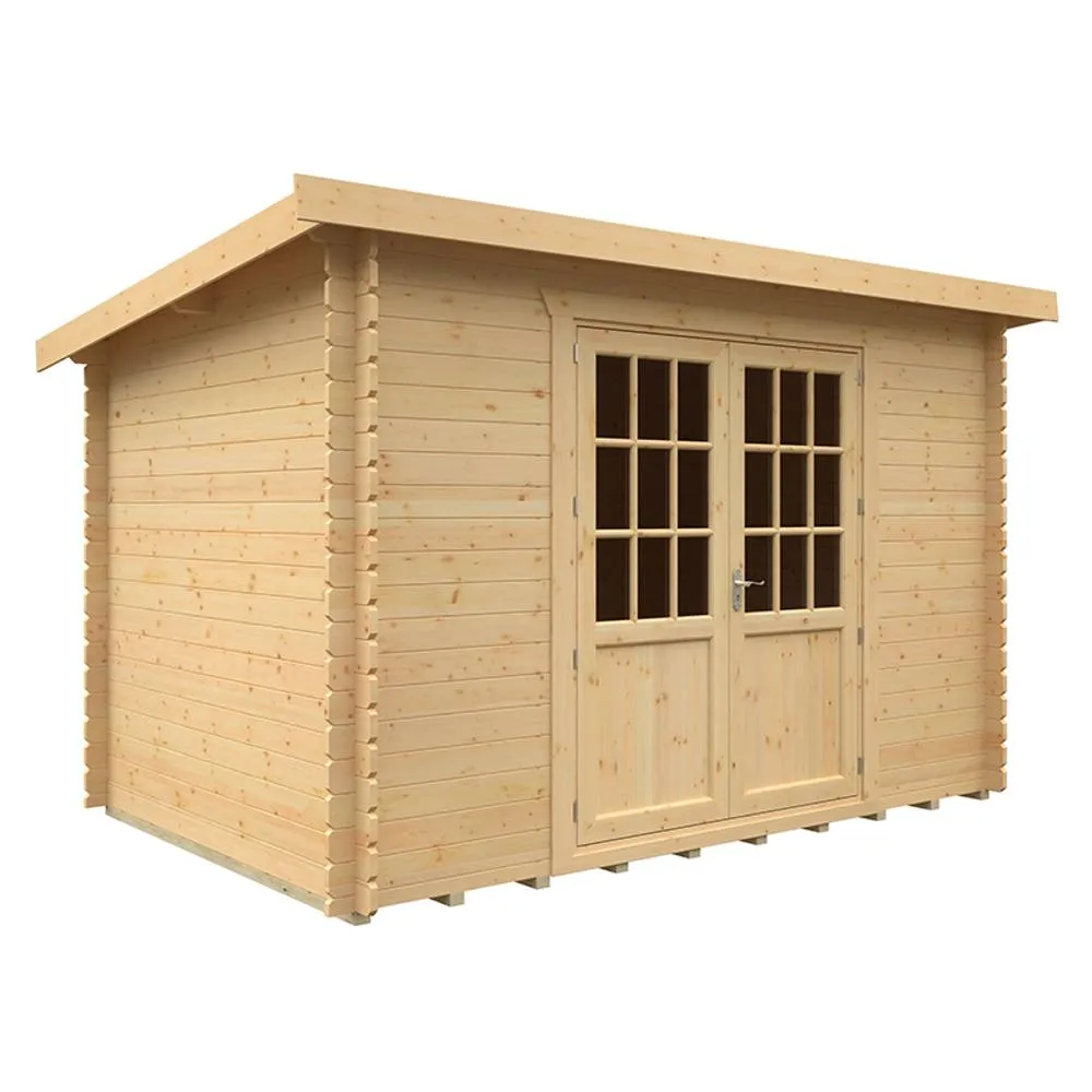 Buttercup Farm 12x8 The Kingsley 28mm Cabin - L355 x W235 x H232.8 cm in Natural