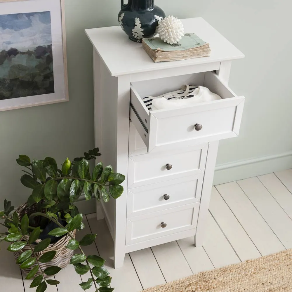 Nöa and Nani Karlstad Chest of Drawers 5 Drawer Tall in White 4