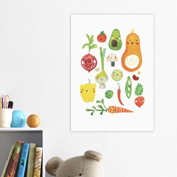 East End Prints Happy Veggies Print 1