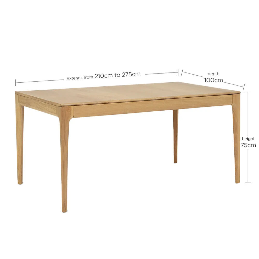 Ercol Romana Large Extending Dining Table, Neutral Oak | Barker & Stonehouse 5