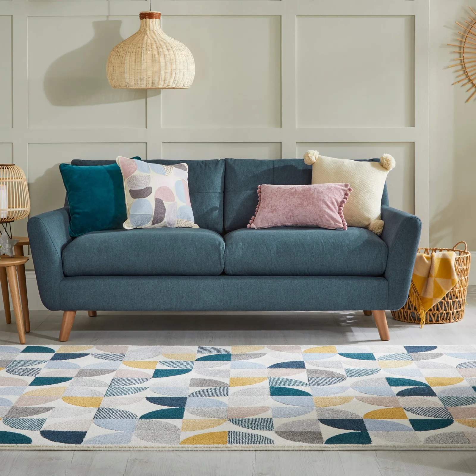Alcazar Geometric Rug Alcazar Geo Grey Multi