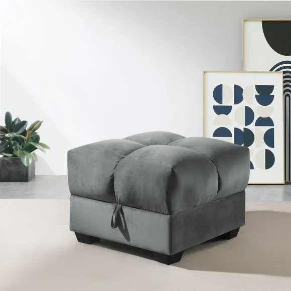 Margo Velvet Storage Ottoman