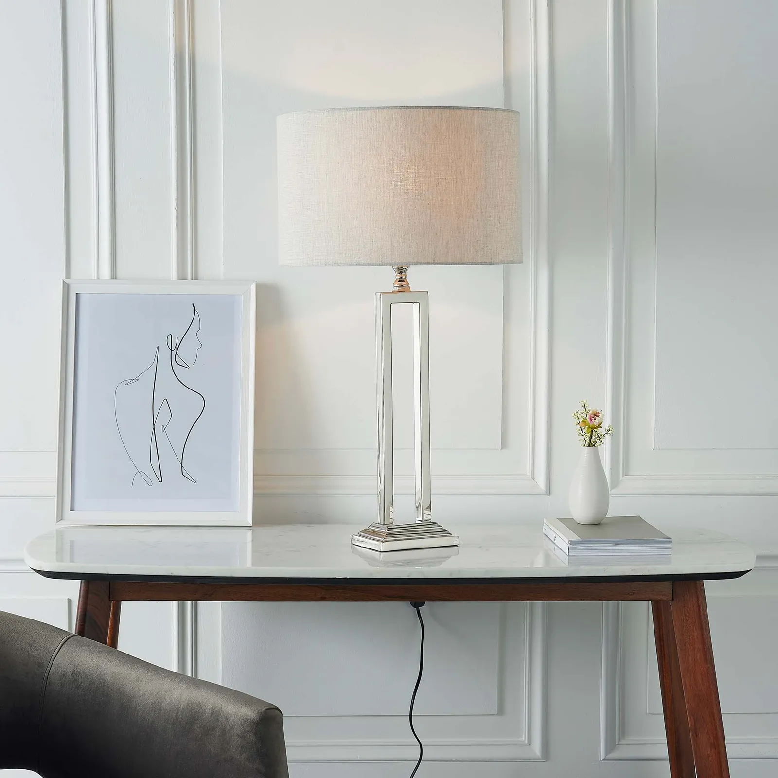 Vogue Nicoya Table Lamp Base Nickel