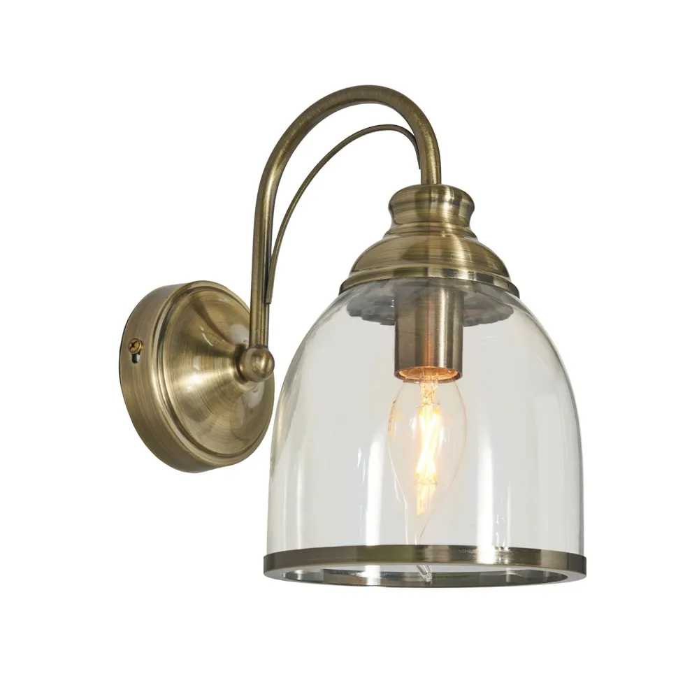 Cadence Wall Light, Antique Brass