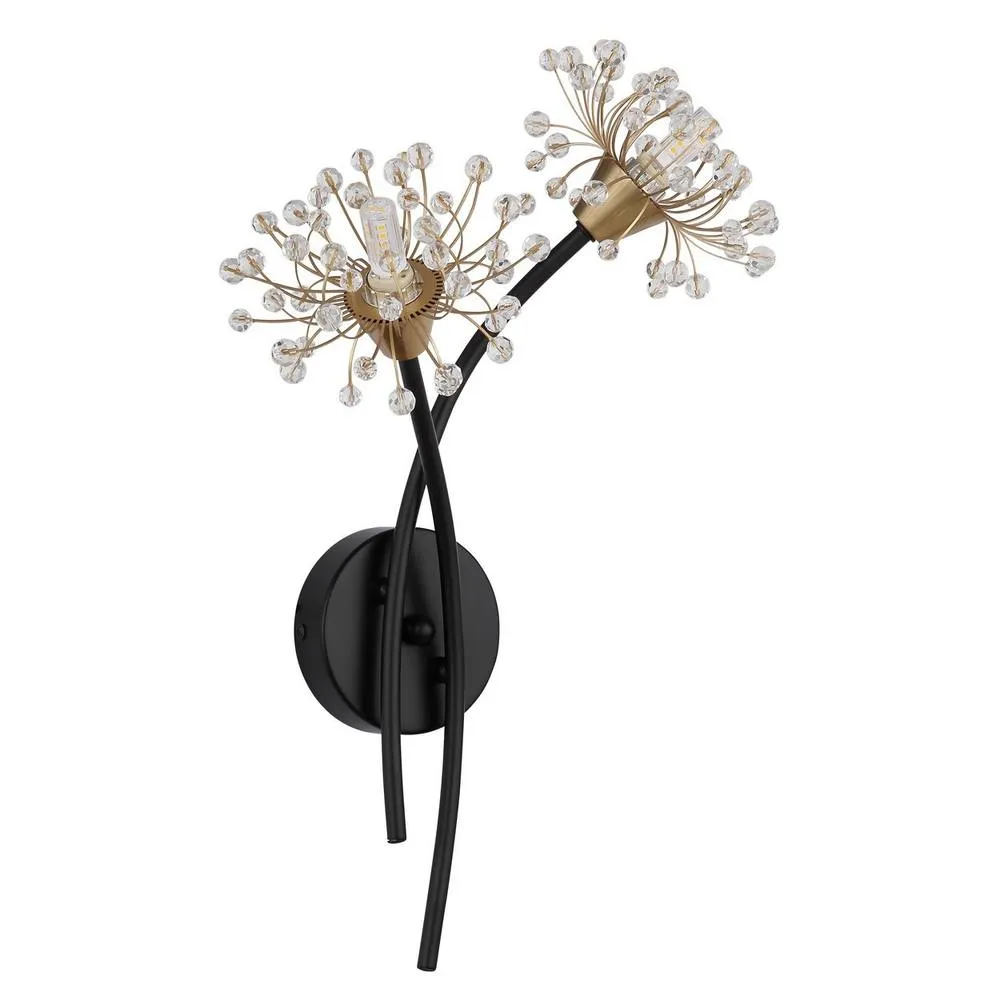 Netlighting Fiore Wall Lamp Matt Black 2x G9 2