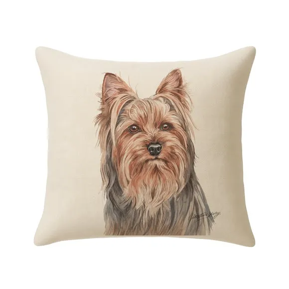Christine Varley Yorkie Square Cushion 3