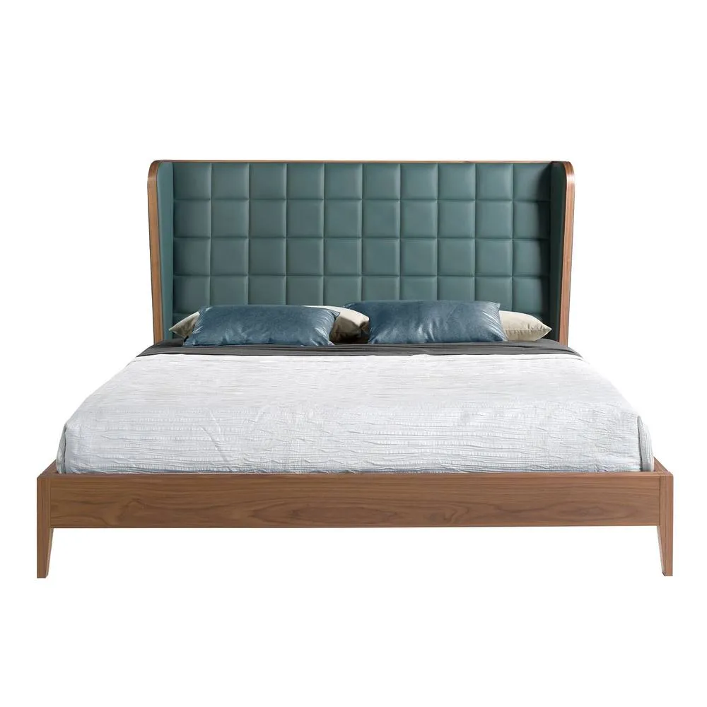 Angel Cerda Dark Green Leatherette Double Bed 2