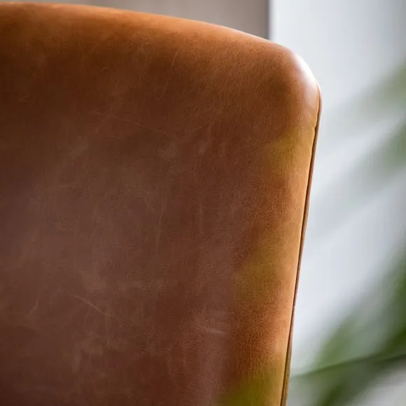 Callar Leather Chair With Arms 2