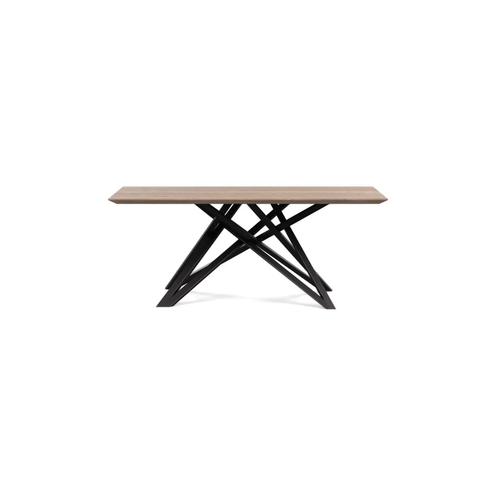 Heal's Vienna Dining Table 180x90cm Grey Oiled Oak Chamfered Edge Filled 1