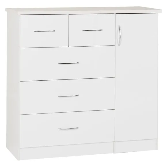 Nevada Small Single 5 Drawer Wardrobe 2