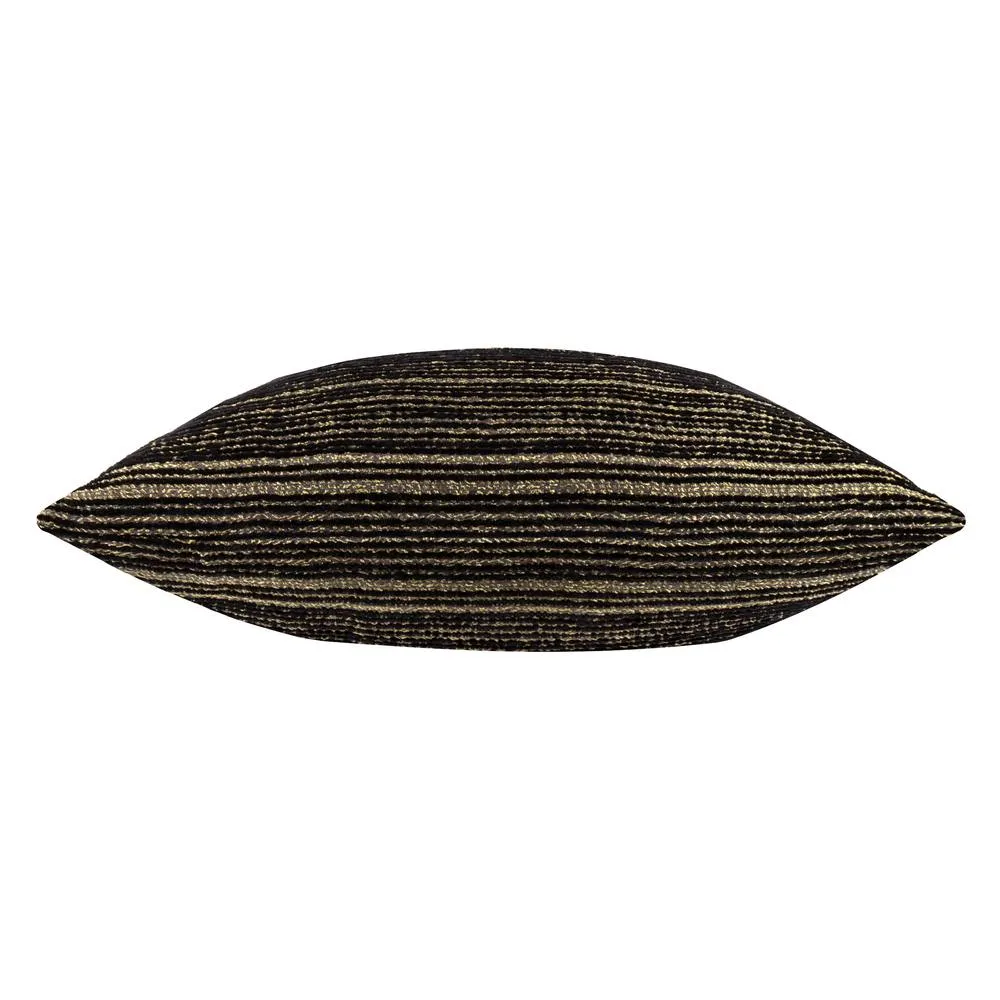 Paoletti Jupiter Chenille Jacquard Cushion in Black 3