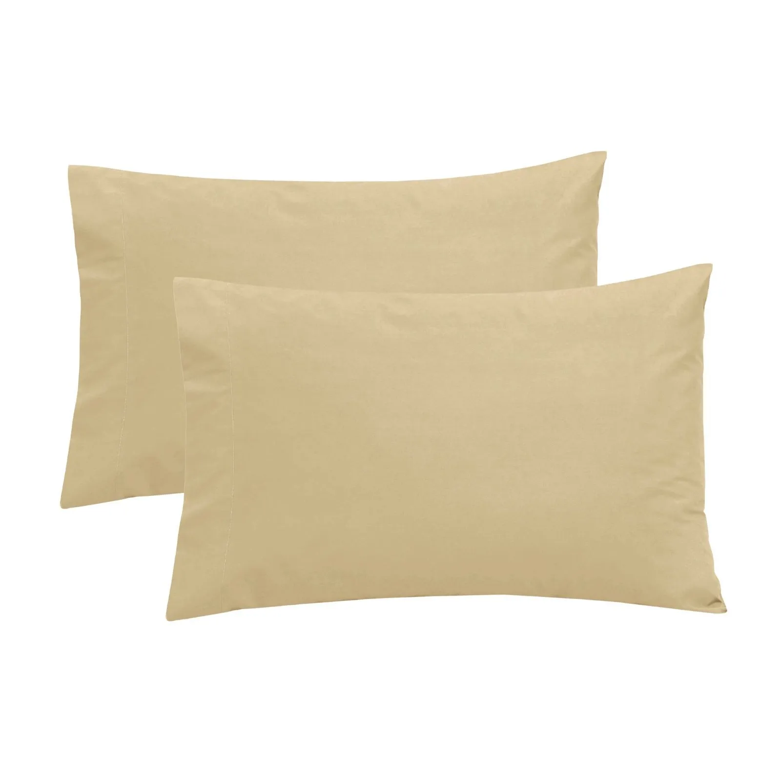 Smart Living Polycotton Bed Linen Luxury Fitted Bedsheet or Pillowcase Non Iron in Natural 1