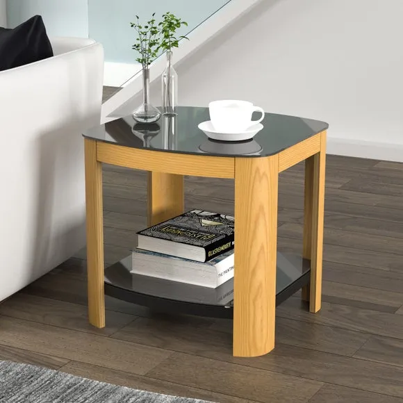 Affinity Real Curved Side Table, Wood 1