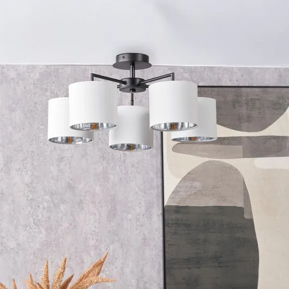 Pacific Lifestyle Elin 5 Light Semi Flush Ceiling Light 1