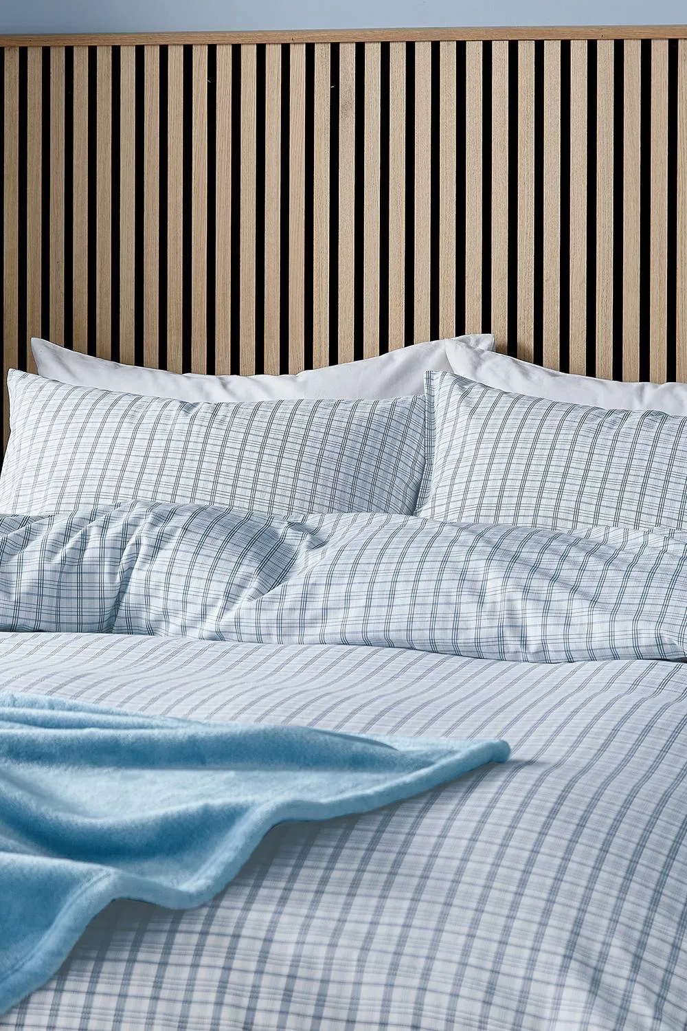 Helena Springfield 'Tranquil Check' Duvet Cover Set in Blue 2