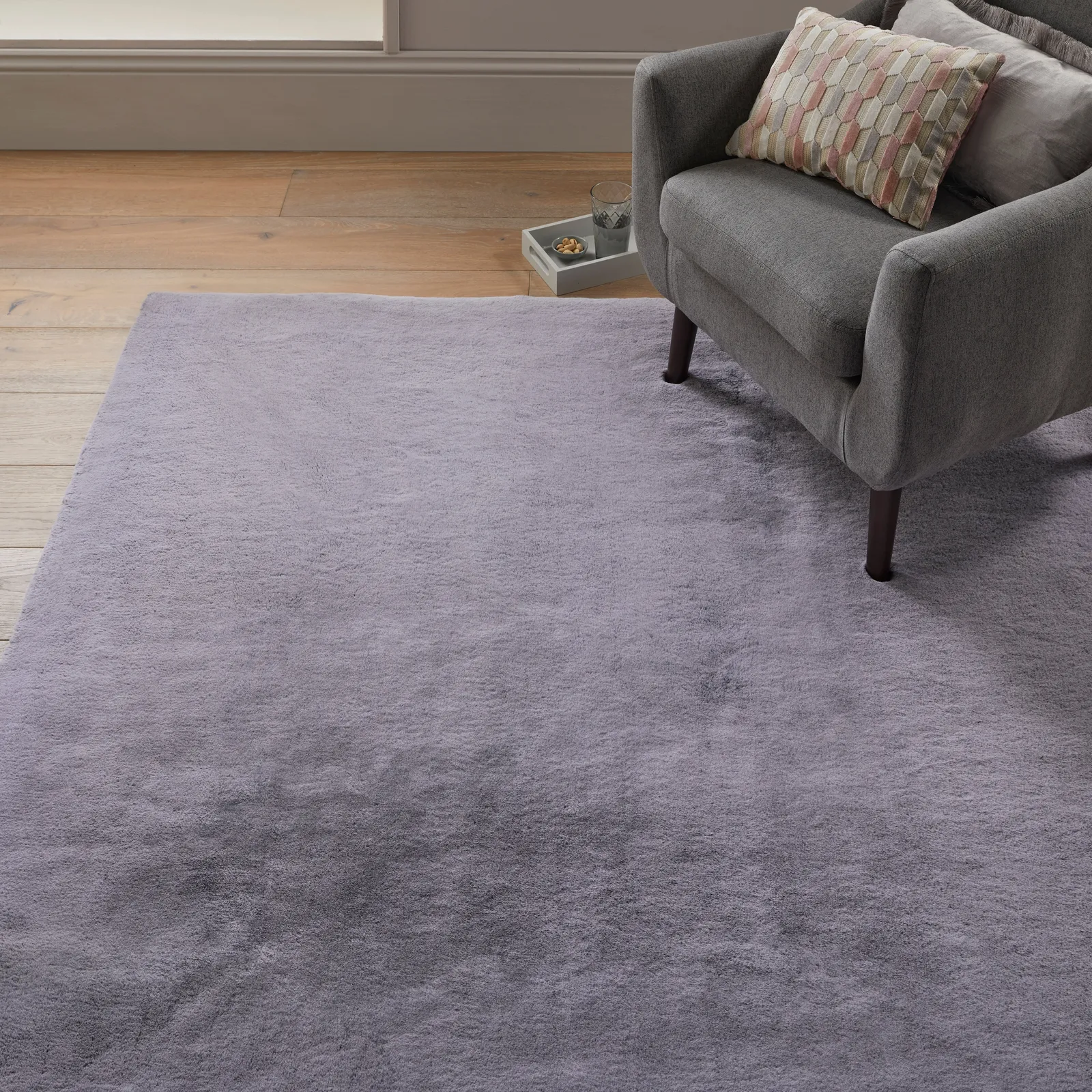 Tipped Supersoft Faux Fur Rug Supersoft Black Tipped