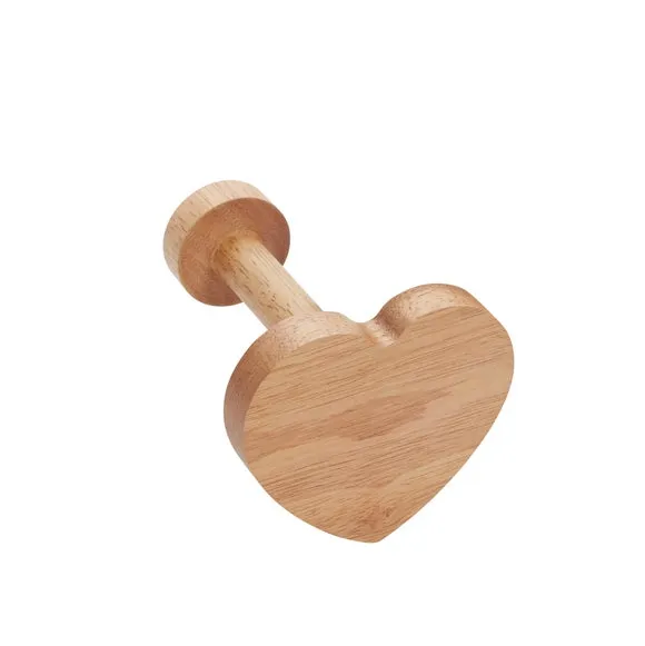 Country Heart Wooden Curtain Single Holdback 2