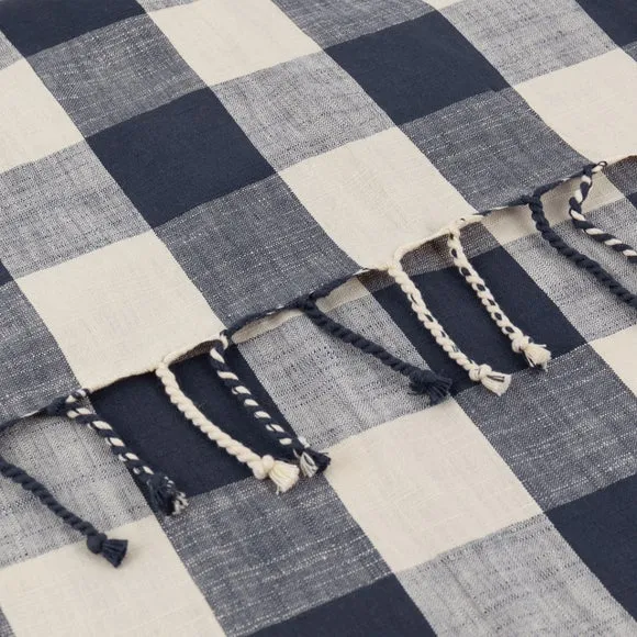Yard Chesil Check Cotton Throw Blanket 130cm x 170cm 2