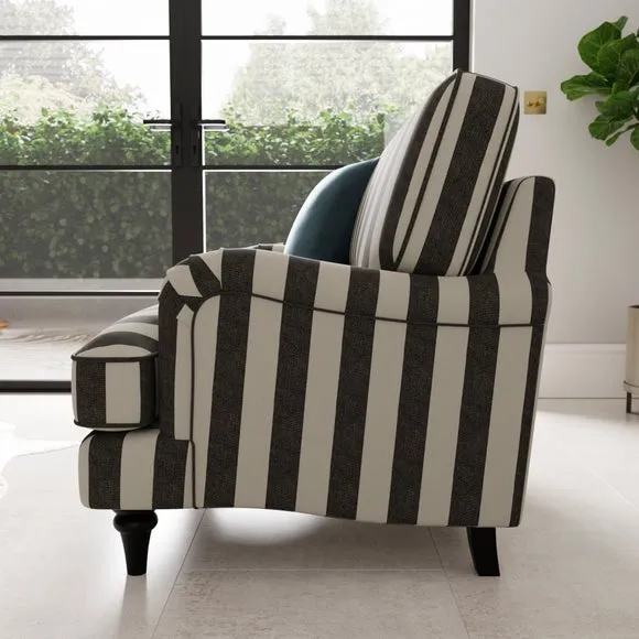 Beatrice II Woven Stripe Single Snuggle Sofa Bed 3