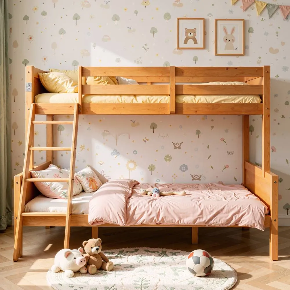 Comfy Living Ltd Enmore Triple Bunk bed in Light Brown 2