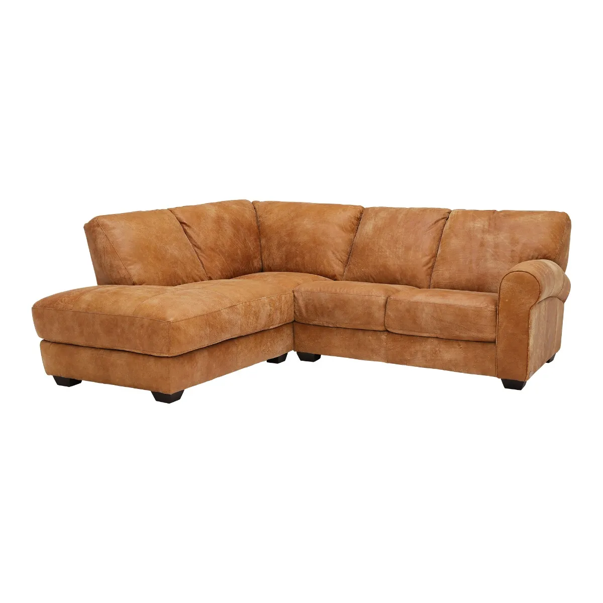 New Houston Large Left Hand Facing Leather Chaise Sofa - Barker & Stonehouse