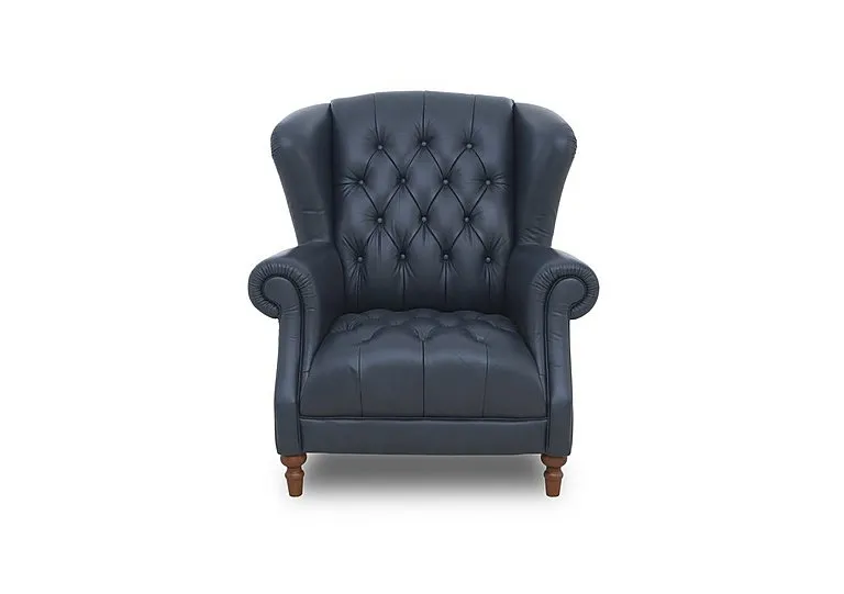 Columbus Leather Wing Chair