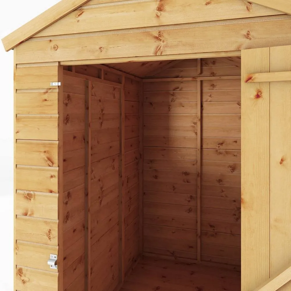 Mercia 6 x 4 Feet Shiplap Apex Windowless Shed - L181.4 x W129.1 x H217.1 cm in Brown 4